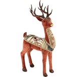 Dekoratief | Deco rendier 'Patched', stof, 18x16x35cm | A245267 Dekoratief | Deco rendier 'Patched', stof, 18x16x35cm | A245267