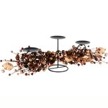 Dekoratief | Tafelstuk op voet m/kerstballetjes, bruin/goud/brons, pvc, 78x23x18cm | A245285 Dekoratief | Tafelstuk op voet m/kerstballetjes, bruin/goud/brons, pvc, 78x23x18cm | A245285
