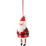 Dekoratief | Hanger santa m/zuurstok, rood/wit, klei, 6x6x15cm | A245288 Dekoratief | Hanger santa m/zuurstok, rood/wit, klei, 6x6x15cm | A245288