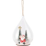Dekoratief | Hanger globe m/santa, naturel, glas/hout, 7x7x10cm | A245348 Dekoratief | Hanger globe m/santa, naturel, glas/hout, 7x7x10cm | A245348