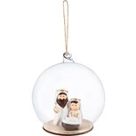 Dekoratief | Hanger globe m/kerststal, glas, 10x10x10cm | A245354 Dekoratief | Hanger globe m/kerststal, glas, 10x10x10cm | A245354