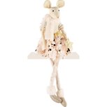 Dekoratief | Muis zittend m/sjaal, roze/beige, stof, 19x19x43cm | A245371 Dekoratief | Muis zittend m/sjaal, roze/beige, stof, 19x19x43cm | A245371