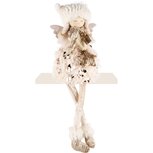 Dekoratief | Engelpopje zittend, beige, stof, 14x14x42cm | A245374 Dekoratief | Engelpopje zittend, beige, stof, 14x14x42cm | A245374
