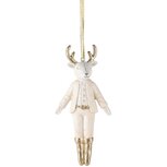 Dekoratief | Hanger rendierjongen, wit/goud, resina, 3x1x12cm | A245408 Dekoratief | Hanger rendierjongen, wit/goud, resina, 3x1x12cm | A245408