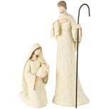 Dekoratief | Set Jozef/Maria, beige, resina, 6x11x15cm | A245414 Dekoratief | Set Jozef/Maria, beige, resina, 6x11x15cm | A245414
