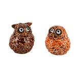 Dekoratief | Uiltje 'Freddy', bruin, keramiek, 5x5x6cm, set van 2 stuks | A245430 Dekoratief | Uiltje 'Freddy', bruin, keramiek, 5x5x6cm, set van 2 stuks | A245430