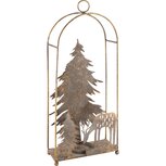 Dekoratief | Theelichthouder boog m/bomen/hert, brons, metaal, 16x7x40cm | A245458 Dekoratief | Theelichthouder boog m/bomen/hert, brons, metaal, 16x7x40cm | A245458
