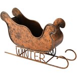 Dekoratief | Slee 'Winter', brons, metaal, 34x9x22cm | A245462 Dekoratief | Slee 'Winter', brons, metaal, 34x9x22cm | A245462