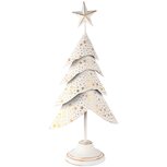 Dekoratief | Deco boom m/sterren op voet, wit/goud, metaal, 26x15x59cm | A245468 Dekoratief | Deco boom m/sterren op voet, wit/goud, metaal, 26x15x59cm | A245468