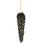 Dekoratief | Hanger Kegel vormtje m/blaadjes, groen/goud, 8x8x30cm | A245517 Dekoratief | Hanger Kegel vormtje m/blaadjes, groen/goud, 8x8x30cm | A245517