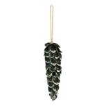 Dekoratief | Hanger Kegel vormtje m/blaadjes, groen/goud, 6x6x20cm | A245518 Dekoratief | Hanger Kegel vormtje m/blaadjes, groen/goud, 6x6x20cm | A245518