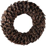 Dekoratief | Krans m/blaadjes, bruin, 25x25x5cm | A245520 Dekoratief | Krans m/blaadjes, bruin, 25x25x5cm | A245520