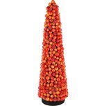 Dekoratief | Kegel vorm op voet m/besjes, oranje, 13x13x42cm | A245525 Dekoratief | Kegel vorm op voet m/besjes, oranje, 13x13x42cm | A245525