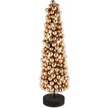 Dekoratief | Kegel vorm op voet m/kerstballetjes, goud, pvc, 10x10x36cm | A245536 Dekoratief | Kegel vorm op voet m/kerstballetjes, goud, pvc, 10x10x36cm | A245536