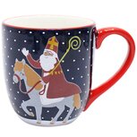 Dekoratief | Mok 'Sinterklaas', blauw/rood, keramiek, 10x10x12cm | A245542 Dekoratief | Mok 'Sinterklaas', blauw/rood, keramiek, 10x10x12cm | A245542