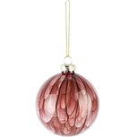 Dekoratief | Hanger bal 'Burgundy Smudge', glas, 8x8x8cm | A245588 Dekoratief | Hanger bal 'Burgundy Smudge', glas, 8x8x8cm | A245588