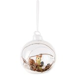 Dekoratief | Hanger bal m/eekhoorn, transparant, glas, 8x8x8cm | A245591 Dekoratief | Hanger bal m/eekhoorn, transparant, glas, 8x8x8cm | A245591