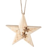Dekoratief | Hanger ster, naturel, hout, 25x4x25cm | A245617 Dekoratief | Hanger ster, naturel, hout, 25x4x25cm | A245617