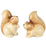 Dekoratief | Eekhoorn zittend, beige/bruin, keramiek, 13x8x13cm, set van 2 stuks | A245662 Dekoratief | Eekhoorn zittend, beige/bruin, keramiek, 13x8x13cm, set van 2 stuks | A245662