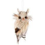 Dekoratief | Hanger uil, bruin, stof, 7x6x13cm | A245668 Dekoratief | Hanger uil, bruin, stof, 7x6x13cm | A245668