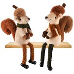 Dekoratief | Eekhoorn m/hangbeentjes, stof, 15x5x25cm, set van 2 stuks | A245683 Dekoratief | Eekhoorn m/hangbeentjes, stof, 15x5x25cm, set van 2 stuks | A245683