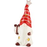 Dekoratief | Theelichthouder Santa staand m/cadeautje,dolomiet, 13x12x30cm | A245713 Dekoratief | Theelichthouder Santa staand m/cadeautje,dolomiet, 13x12x30cm | A245713