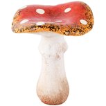 Dekoratief | Paddenstoel m/stippen, oranje/wit, keramiek, 9x9x11cm | A245740 Dekoratief | Paddenstoel m/stippen, oranje/wit, keramiek, 9x9x11cm | A245740
