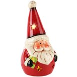 Dekoratief | Santa m/cadeautje, dolomiet, LED, 7x6x13cm | A245751 Dekoratief | Santa m/cadeautje, dolomiet, LED, 7x6x13cm | A245751