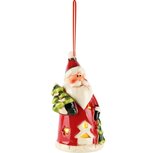 Dekoratief | Hanger santa m/boompje, dolomiet, LED, 6x5x10cm | A245754 Dekoratief | Hanger santa m/boompje, dolomiet, LED, 6x5x10cm | A245754