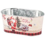 Dekoratief | Bakje ovaal 'Classic Santa', rood, metaal, 17x10x8cm | A245772 Dekoratief | Bakje ovaal 'Classic Santa', rood, metaal, 17x10x8cm | A245772