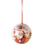 Dekoratief | Hanger bal opvulbaar 'Classic Santa', metaal, 7x7x7cm | A245778 Dekoratief | Hanger bal opvulbaar 'Classic Santa', metaal, 7x7x7cm | A245778
