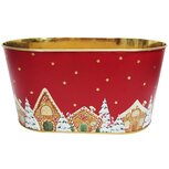 Dekoratief | Bakje ovaal 'Cookie Houses', metaal, 20x12x9cm | A245780 Dekoratief | Bakje ovaal 'Cookie Houses', metaal, 20x12x9cm | A245780