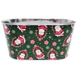 Dekoratief | Bakje ovaal 'Spinning Santa', metaal, 20x12x9cm | A245782 Dekoratief | Bakje ovaal 'Spinning Santa', metaal, 20x12x9cm | A245782