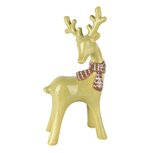 Dekoratief | Rendier staand, groen/bruin, keramiek, 8x6x17cm | A245797 Dekoratief | Rendier staand, groen/bruin, keramiek, 8x6x17cm | A245797