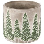 Dekoratief | Bloempot 'Pine Tree Forest', cement, 14x14x13cm | A245832 Dekoratief | Bloempot 'Pine Tree Forest', cement, 14x14x13cm | A245832