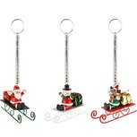 Dekoratief | Springveer santa/sneeuwman m/slee, metaal, 8x4x6cm, set van 3 stuks | A245838 Dekoratief | Springveer santa/sneeuwman m/slee, metaal, 8x4x6cm, set van 3 stuks | A245838