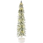 Dekoratief | Deco boompje m/sneeuw, groen/wit, pvc, LED, 18x18x73cm | A245854 Dekoratief | Deco boompje m/sneeuw, groen/wit, pvc, LED, 18x18x73cm | A245854