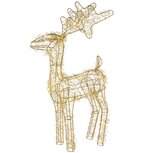 Dekoratief | Deco rendier 'Wired', goud, LED, 38x18x50cm | A245859 Dekoratief | Deco rendier 'Wired', goud, LED, 38x18x50cm | A245859