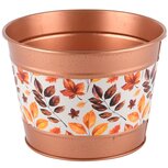 Dekoratief | Bloempot rond 'Autumn Vibes', metaal, 15x15x11cm | A245875 Dekoratief | Bloempot rond 'Autumn Vibes', metaal, 15x15x11cm | A245875