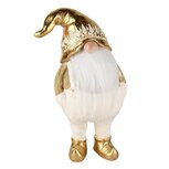 Dekoratief | Santagnoom staand, goud/wit, resina, 11x7x18cm | A245902 Dekoratief | Santagnoom staand, goud/wit, resina, 11x7x18cm | A245902