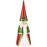 Dekoratief | Santa kegel, groen/rood, resina, 12x12x33cm | A245919 Dekoratief | Santa kegel, groen/rood, resina, 12x12x33cm | A245919