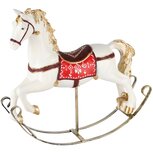 Dekoratief | Schommelpaard, wit/rood, resina, 27x7x25cm | A245923 Dekoratief | Schommelpaard, wit/rood, resina, 27x7x25cm | A245923