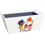 Dekoratief | Bakje 'Sinterklaas', wit, 24x14x10cm | A245945 Dekoratief | Bakje 'Sinterklaas', wit, 24x14x10cm | A245945
