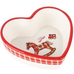 Dekoratief | Bowl hartje m/schommelpaardje, wit/rood, dolomiet, 15x14x5cm | A245979 Dekoratief | Bowl hartje m/schommelpaardje, wit/rood, dolomiet, 15x14x5cm | A245979