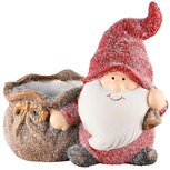 Dekoratief | Santa m/bloempot, rood/wit, keramiek, 21x11x17cm | A245995 Dekoratief | Santa m/bloempot, rood/wit, keramiek, 21x11x17cm | A245995