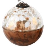 Dekoratief | Kerstbal pot 'Blurred Bronze', glas, 13x13x14cm | A248021 Dekoratief | Kerstbal pot 'Blurred Bronze', glas, 13x13x14cm | A248021
