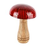 Dekoratief | Paddenstoel 'Ruby Red', hout/enamel, 10x10x14cm | A248108 Dekoratief | Paddenstoel 'Ruby Red', hout/enamel, 10x10x14cm | A248108