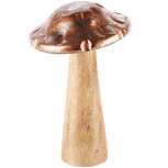 Dekoratief | Paddenstoel 'Copper Brushed', aluminium/hout, 12x12x20cm | A248113 Dekoratief | Paddenstoel 'Copper Brushed', aluminium/hout, 12x12x20cm | A248113