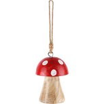Dekoratief | Hanger paddenstoel, rood/wit, hout, 5x5x7cm | A248114 Dekoratief | Hanger paddenstoel, rood/wit, hout, 5x5x7cm | A248114