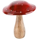 Dekoratief | Paddenstoel m/stippen, rood/wit, hout, 15x15x18cm | A248164 Dekoratief | Paddenstoel m/stippen, rood/wit, hout, 15x15x18cm | A248164